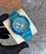 ساعت جی شاک 2100 آبی شفاف صفحه رنگی - Image 2