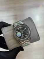 ساعت رولکس ديت جاست صفحه مشکی خطی - Image 2