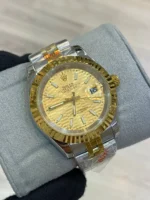 ساعت رولکس مردانه نقره ای طلايی - Image 2