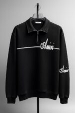 دورس مردانه نيم زيپ چاپی - Image 2