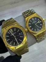 ساعتAP طلايی صفحه مشکی مردانه - Image 2