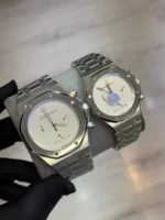 ساعتAP مهندسی نقره ای صفحه سفيد مردانه - Image 2