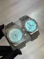 ساعتAP مهندسی نقره ای صفحه آبی مردانه - Image 2