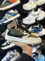 کتونی جردن ساقدار کرم قهوه ای - Image 2