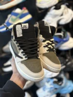 کتونی جردن ساقدار کرم قهوه ای - Image 3