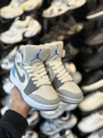 کتونی جردن ساقدار طوسی آبی - Image 3