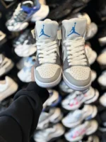 کتونی جردن ساقدار طوسی آبی - Image 4