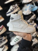 کتونی جردن ساقدار نگين دار سفيد - Image 3