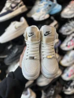 کتونی جردن ساقدار نگين دار سفيد - Image 2