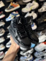 کتونی جردن ساقدار مشکی ورنی - Image 4