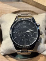 ساعت مردانه الگانس نقره ای صفحه مشکی - Image 3