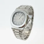 ساعت مردانه طرح پتک فيلپ نقره ای صفحه خاکی