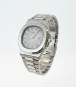 ساعت مردانه طرح پتک فيلپ نقره ای صفحه خاکی