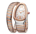 ساعت بولگاری ماری زنانه رزگلد نقره ای دور نگين