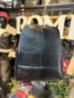 کوله چرم طبيعی داريا مشکی کروکديل - Image 2