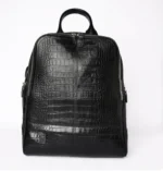 کوله چرم طبيعی داريا مشکی کروکديل - Image 3