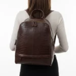 کوله چرم طبيعی داريا قهوه ای