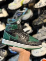 کتونی مردانه جردن ساقدار کاستوم مشکی سبز - Image 4