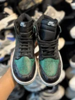 کتونی مردانه جردن ساقدار کاستوم مشکی سبز - Image 2