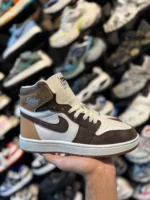 کتونی مردانه جردن ساقدار سفيد قهوه ای - Image 4