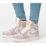 کتونی جردن ساقدار نگين دار صورتی