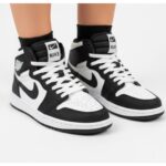 کتونی ساقدار مشکی سفيد