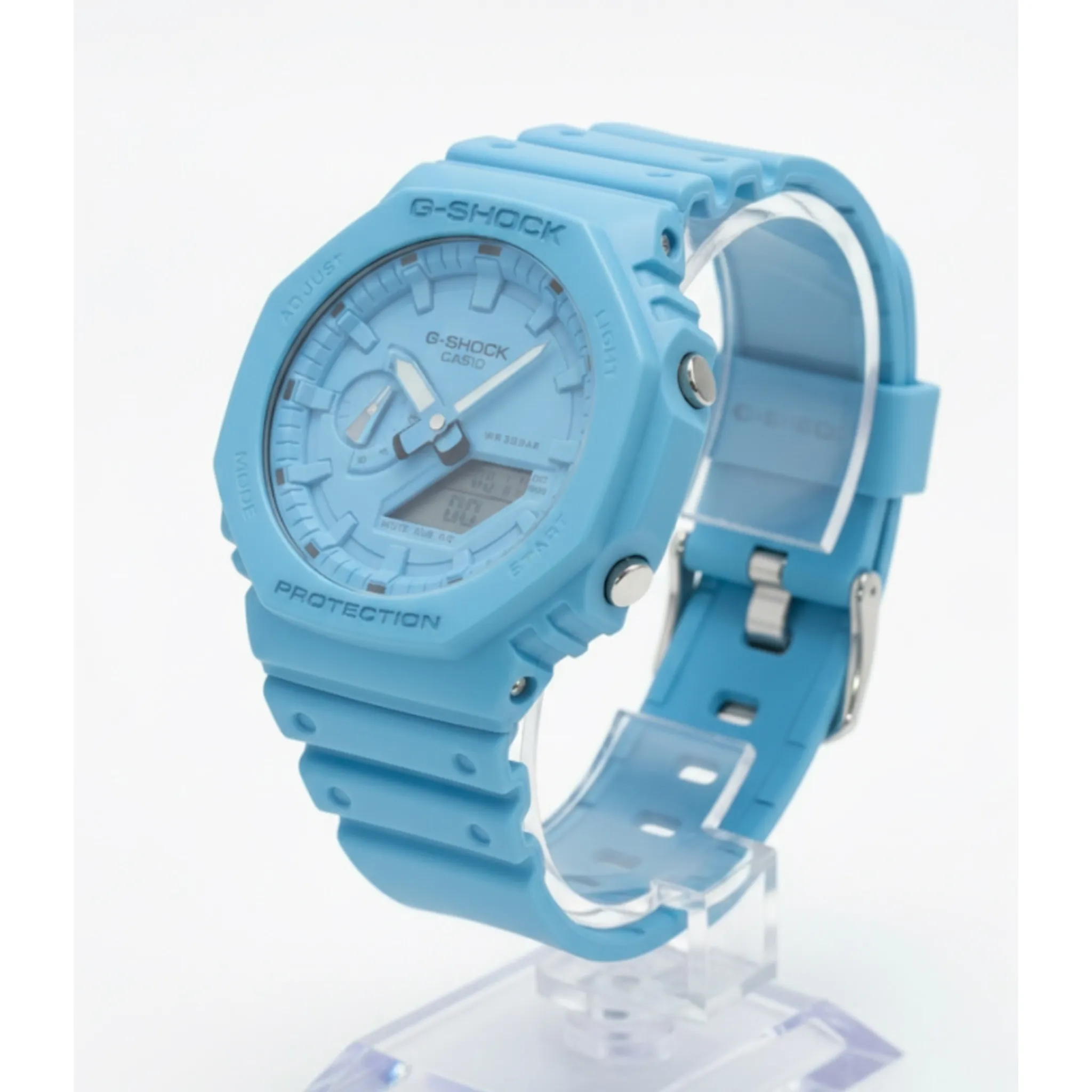 photo-output-2025-11-10T005935.288 (1) ساعت جی شاک2100 آبی - Image 1
