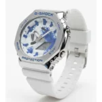 ساعت جی شاک2100 سفيد صفحه آبی