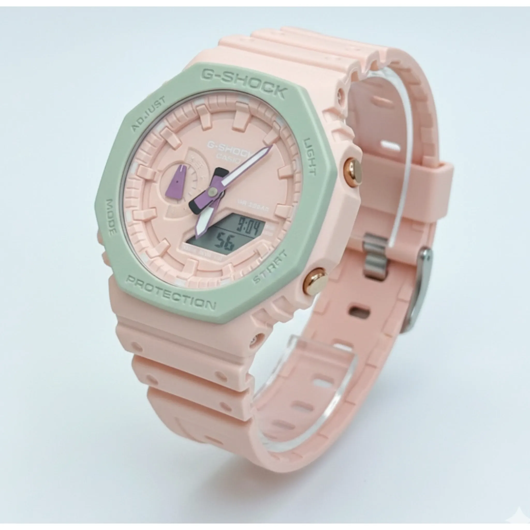 photo-output-2025-11-10T025452.095 (1) ساعت جی شاک2100 گلبهی کرم - Image 1