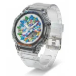 ساعت جی شاک2100شفاف صفحه رنگی