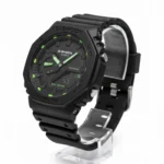 ساعت جی شاک2100مشکی عقربه سبز
