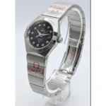 ساعت امگا زنانه نقره ای صفحه مشکی