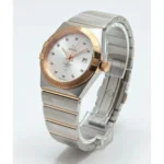 ساعت امگا مردانه نقره ای رزگلد