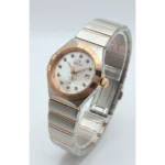 ساعت امگا زنانه نقره ای رزگلد