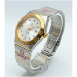 ساعت امگا مردانه نقره ای طلايی