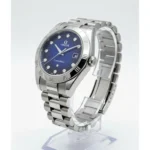 ساعت امگا مردانه نقره ای صفحه سرمه ای