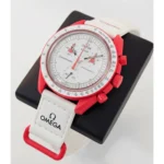 ساعت مچی امگا سواچ سفيد قرمز