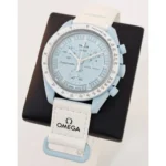 ساعت مچی امگا سواچ سفيدآبی