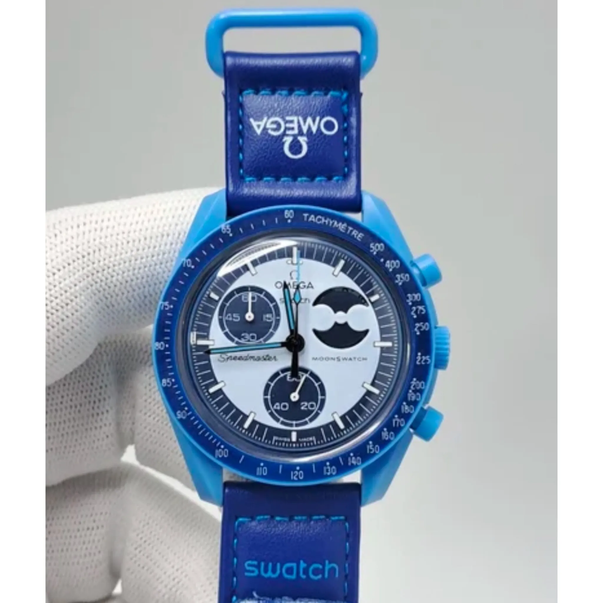 photo-output-2025-11-13T012029.407 (1) ساعت مچی امگا سواچ آبی - Image 1