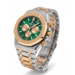 ساعتAP کرنو نقره ای رزگلد صفحه سبز مردانه