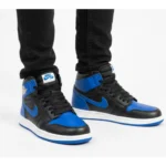 کتونی مردانه جردن ساقدار مشکی آبی