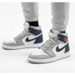 کتانی ساقدار طوسی سرمه ای