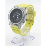 ساعت طرح جی شاک 2100 صفحه شفاف زرد