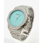 ساعتAP مهندسی نقره ای صفحه آبی زنانه