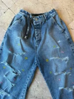 شلوارک جين زاپ دار لويويتون - Image 2