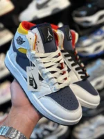 کتونی مردانه ترويس ساقدار سرمه ای سفيد - Image 2