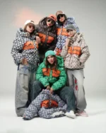 کاپشن زنانه طرح دار هرمس - Image 7