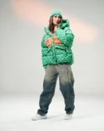 کاپشن زنانه طرح دار هرمس - Image 2