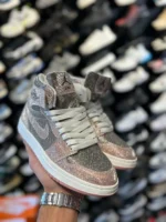 کتونی جردن ساقدار اکليلی صورتی نقره ای - Image 2