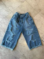 شلوارک جين زاپ دار لويويتون - Image 3